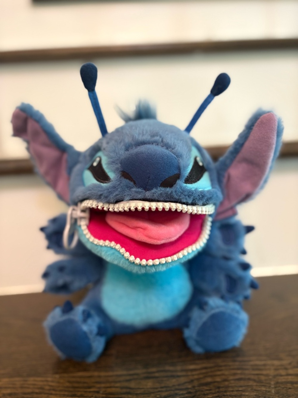 Disney Stitch Zipper Mouth Plush 9” Lilo and Stitch Rare Zip Feature